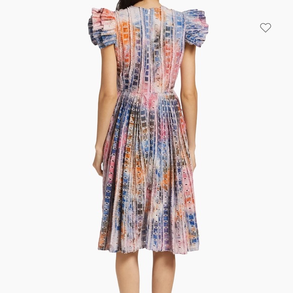 NWT Busayo Anike Dyed Flutter-Sleeve Dress - XS - Picture 4 of 7